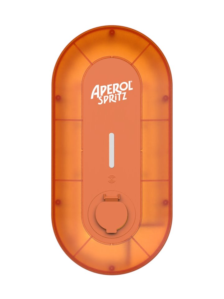 Axis with a translucent orange front plate
